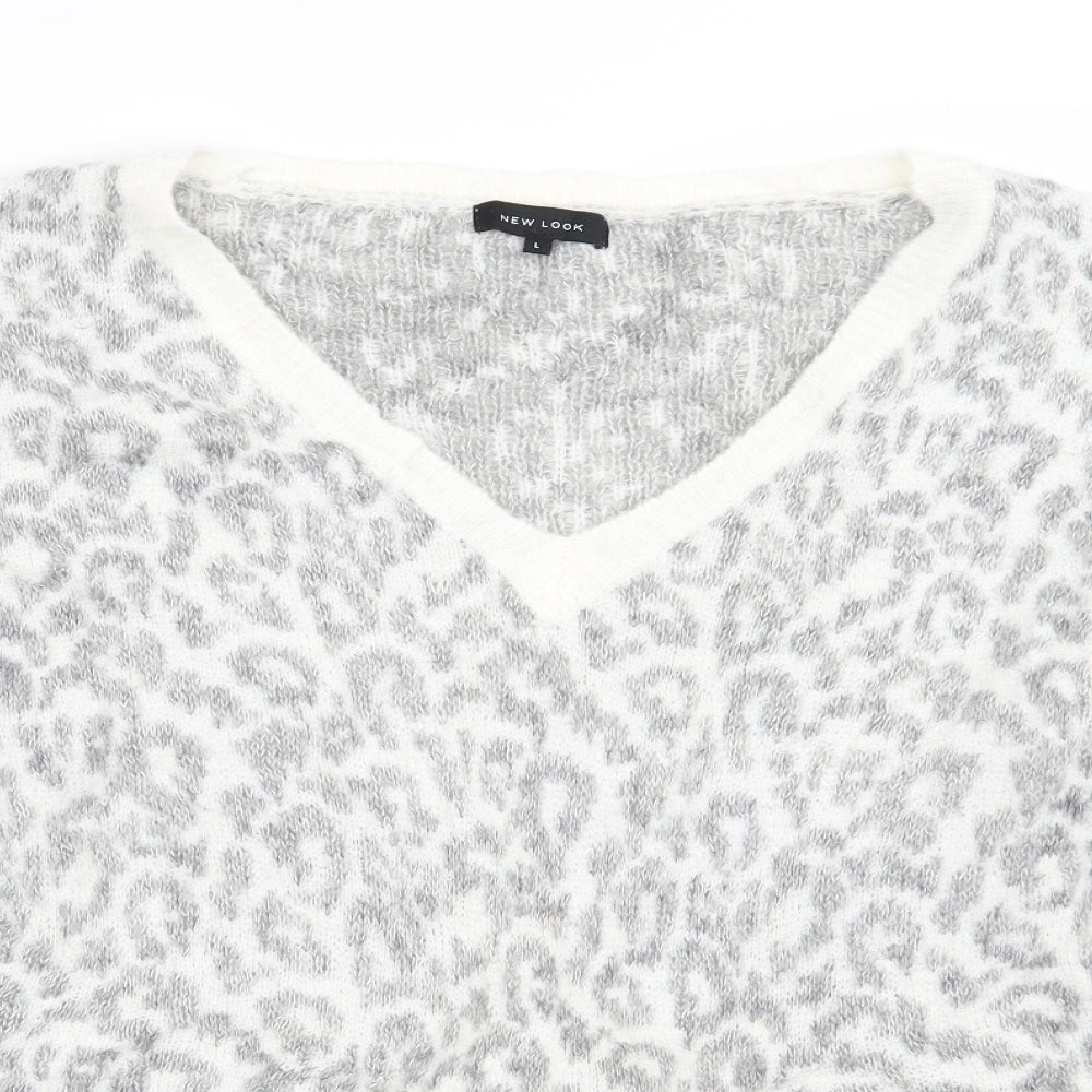 Womens UK Size L Newlook Grey Pullover Jumper