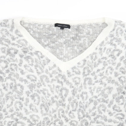 Womens UK Size L Newlook Grey Pullover Jumper