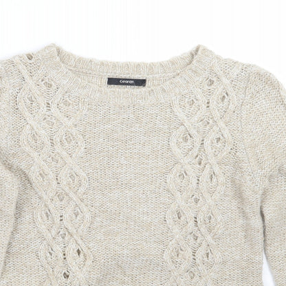 George Womens Beige   Pullover Jumper Size 8