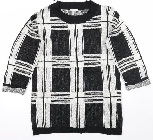 TU Womens Black Check  Pullover Jumper Size 14