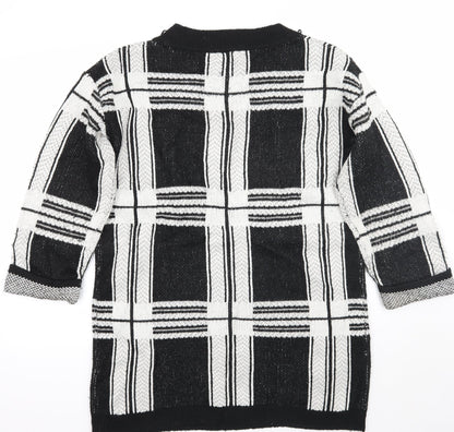 TU Womens Black Check  Pullover Jumper Size 14