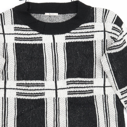 TU Womens Black Check  Pullover Jumper Size 14