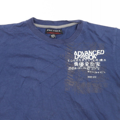 Rebel Boys Blue   Basic T-Shirt Size 10-11 Years