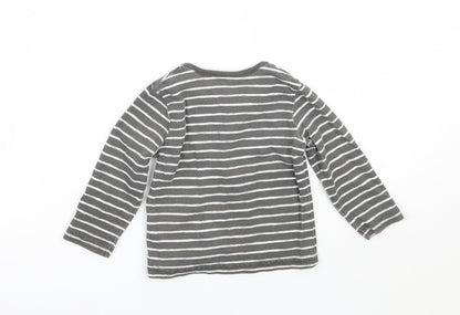 TU Baby Grey Striped  Basic T-Shirt Size 3-6 Months