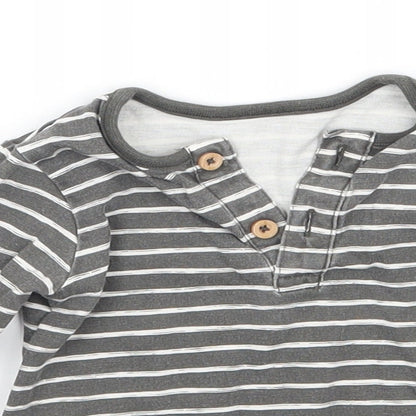 TU Baby Grey Striped  Basic T-Shirt Size 3-6 Months