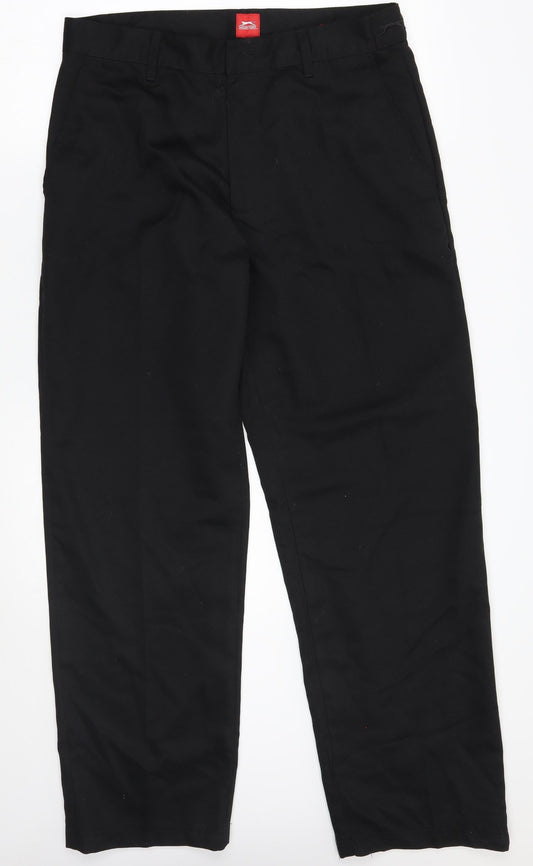 Womens UK Size 32 Slazenger Regular Fit  Black Trousers