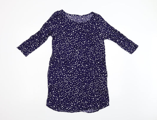 H&M Womens Blue Geometric  Slip Dress  Size S  - Stars