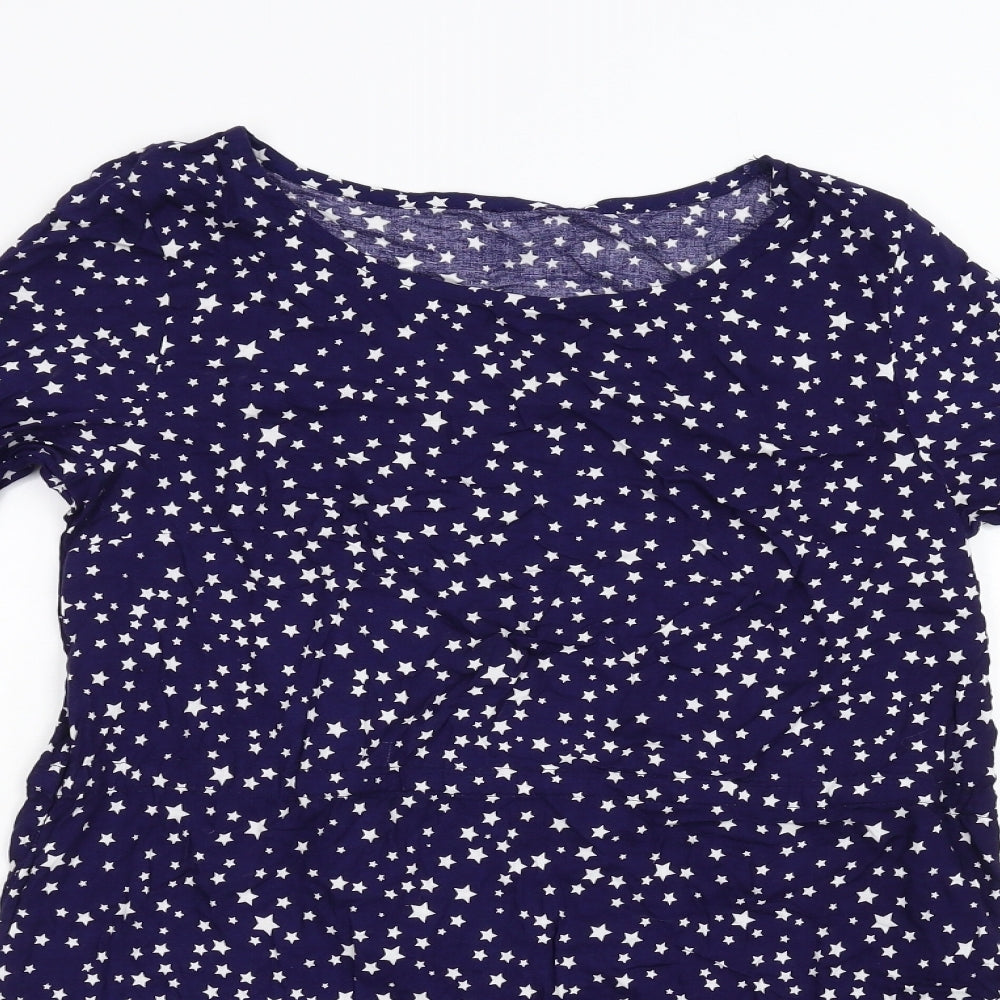 H&M Womens Blue Geometric  Slip Dress  Size S  - Stars