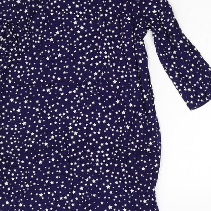 H&M Womens Blue Geometric  Slip Dress  Size S  - Stars