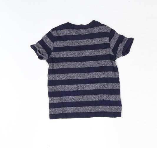 George Girls Blue Striped  Basic T-Shirt Size 2-3 Years