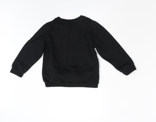 Primark Girls Black   Pullover Sweatshirt Size 3-4 Years