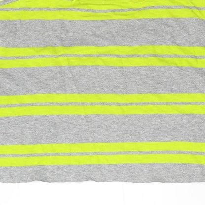 Gap Girls Grey Striped  Cropped T-Shirt Size 10-11 Years