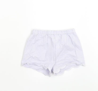 John Lewis Girls Blue Striped  Utility Shorts Size 10 Years