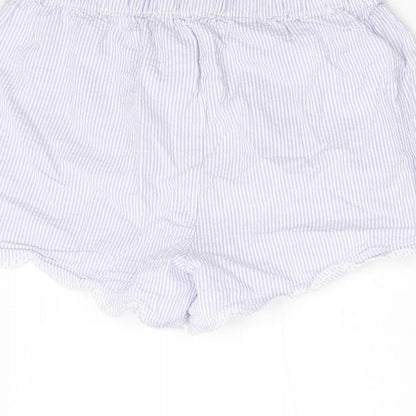 John Lewis Girls Blue Striped  Utility Shorts Size 10 Years
