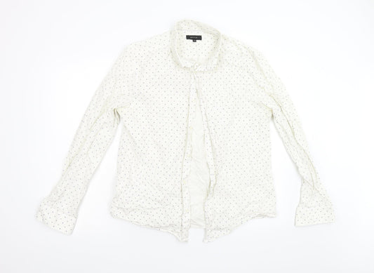 River Island Mens White Geometric   Button-Up Size 17.5