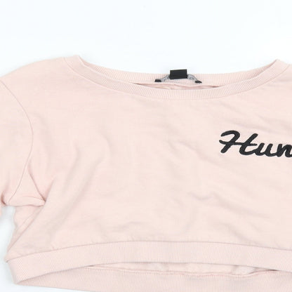 Select Womens Pink   Pullover Sweatshirt Size 12