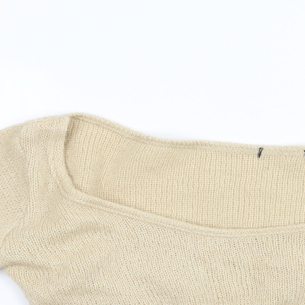 Womens UK Size M Preworn Beige Pullover Jumper