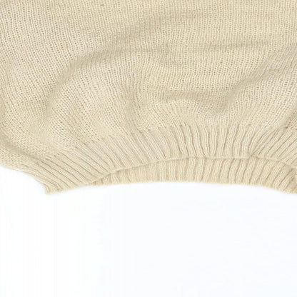 Womens UK Size M Preworn Beige Pullover Jumper
