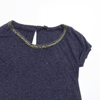 ESMARA Womens Blue   Basic T-Shirt Size 14