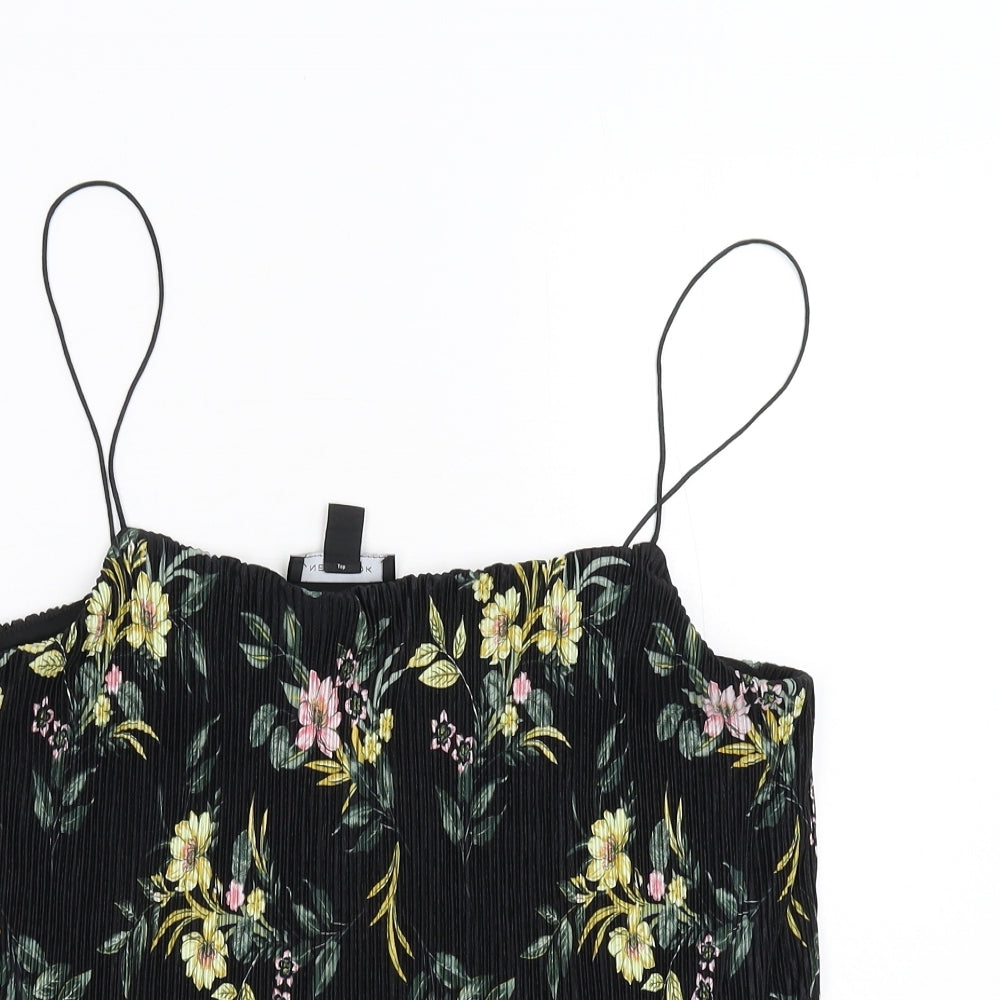 Womens UK Size 12 New Look Black Camisole Tank