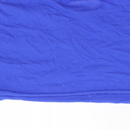 Womens UK Size S Pretty Little Thing Blue Cropped T-Shirt