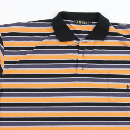 Jomi Mens Orange Striped   Polo Size XL