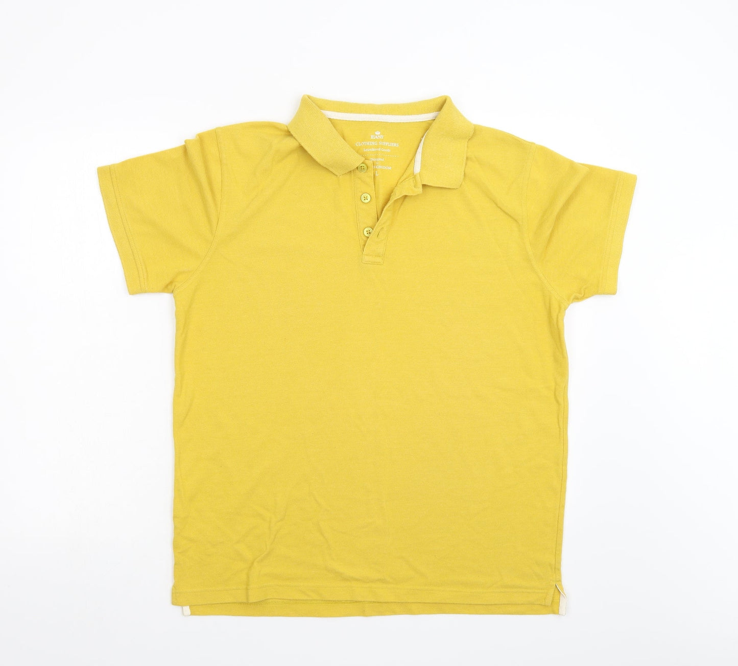 Easy Mens Yellow    Polo Size L
