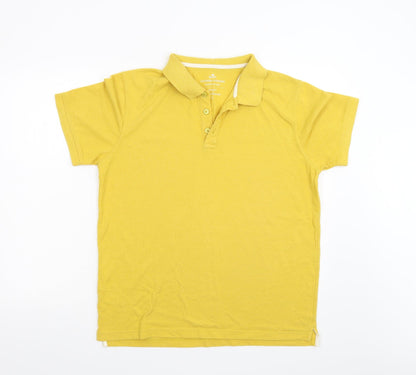 Easy Mens Yellow    Polo Size L