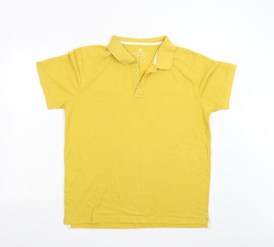 Easy Mens Yellow    Polo Size L