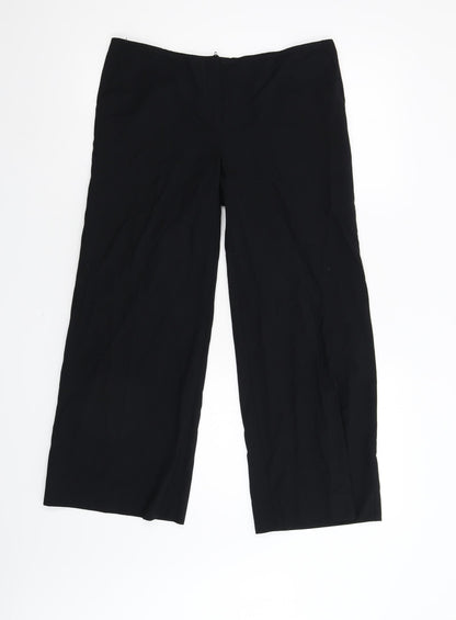 Womens UK Size 12 Preworn Regular Fit  Black Trousers