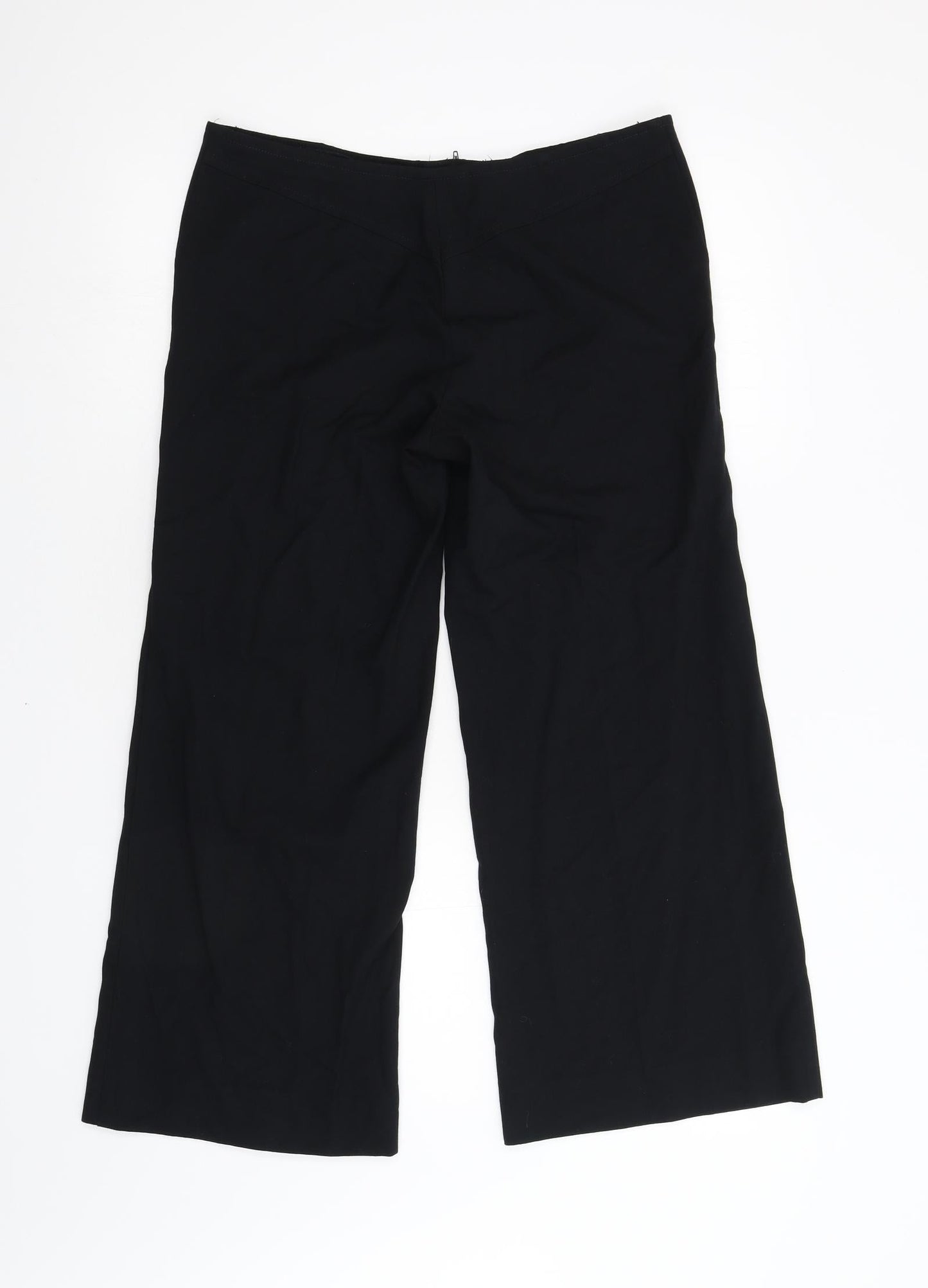 Womens UK Size 12 Preworn Regular Fit  Black Trousers