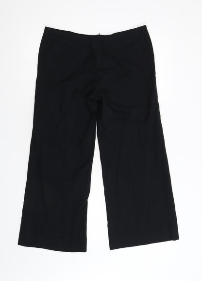 Womens UK Size 12 Preworn Regular Fit  Black Trousers