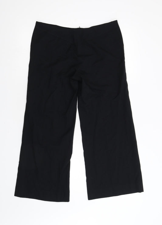 Womens UK Size 12 Preworn Regular Fit  Black Trousers