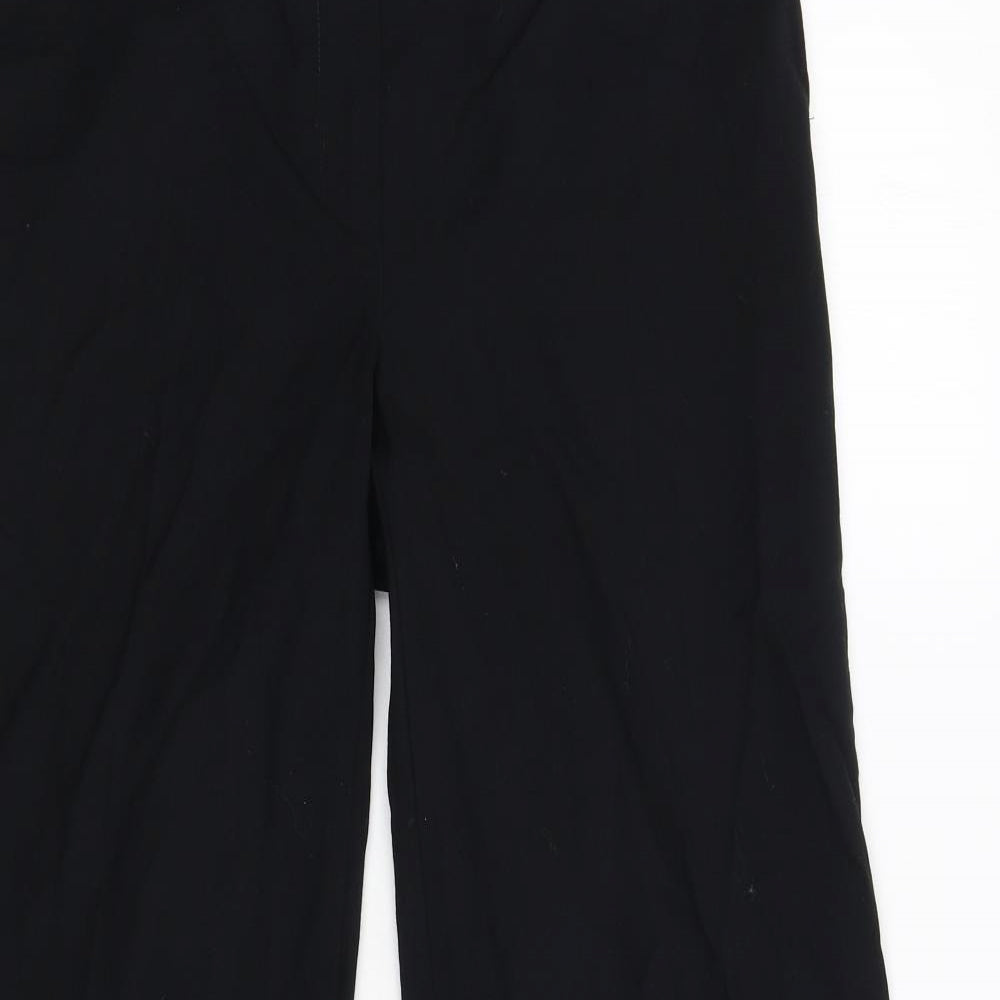 Womens UK Size 12 Preworn Regular Fit  Black Trousers