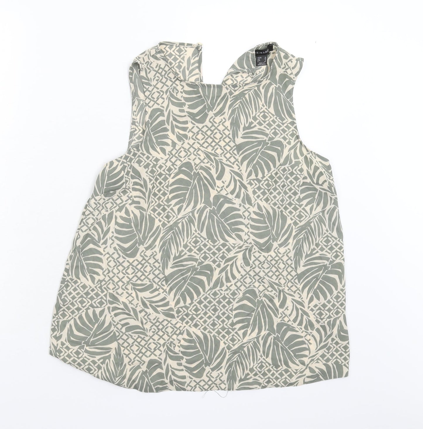 Primark Womens Green Floral  Basic Blouse Size 10