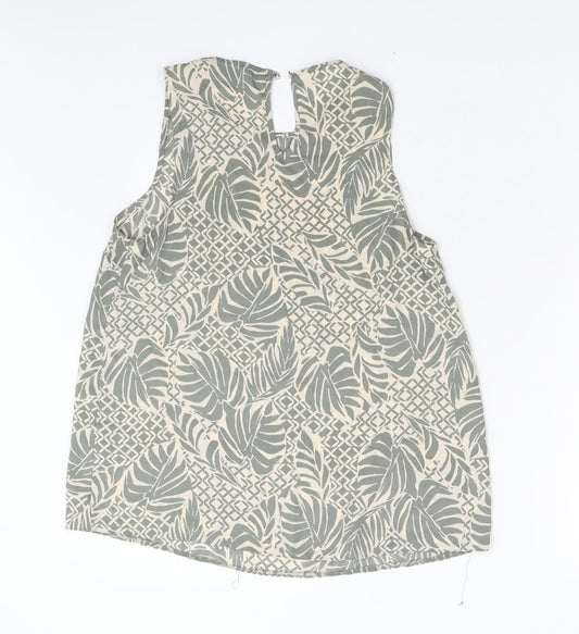 Primark Womens Green Floral  Basic Blouse Size 10