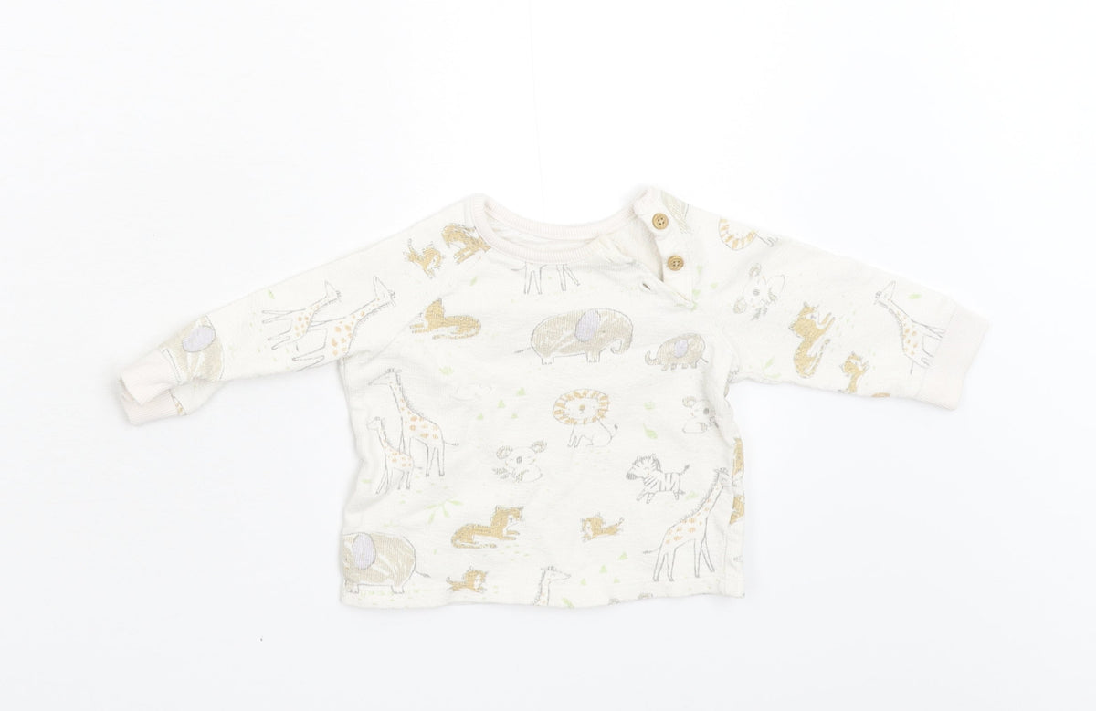 George Baby Multicoloured Animal Print  Basic T-Shirt Size 3-6 Months
