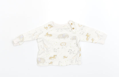 George Baby Multicoloured Animal Print  Basic T-Shirt Size 3-6 Months