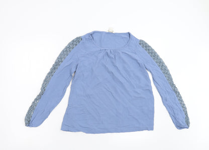 Womens UK Size 8 Monsoon Blue Basic Blouse