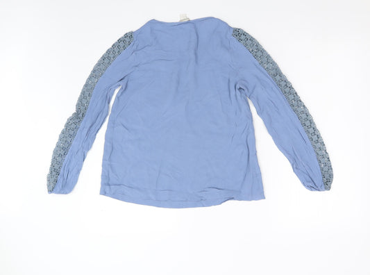 Womens UK Size 8 Monsoon Blue Basic Blouse