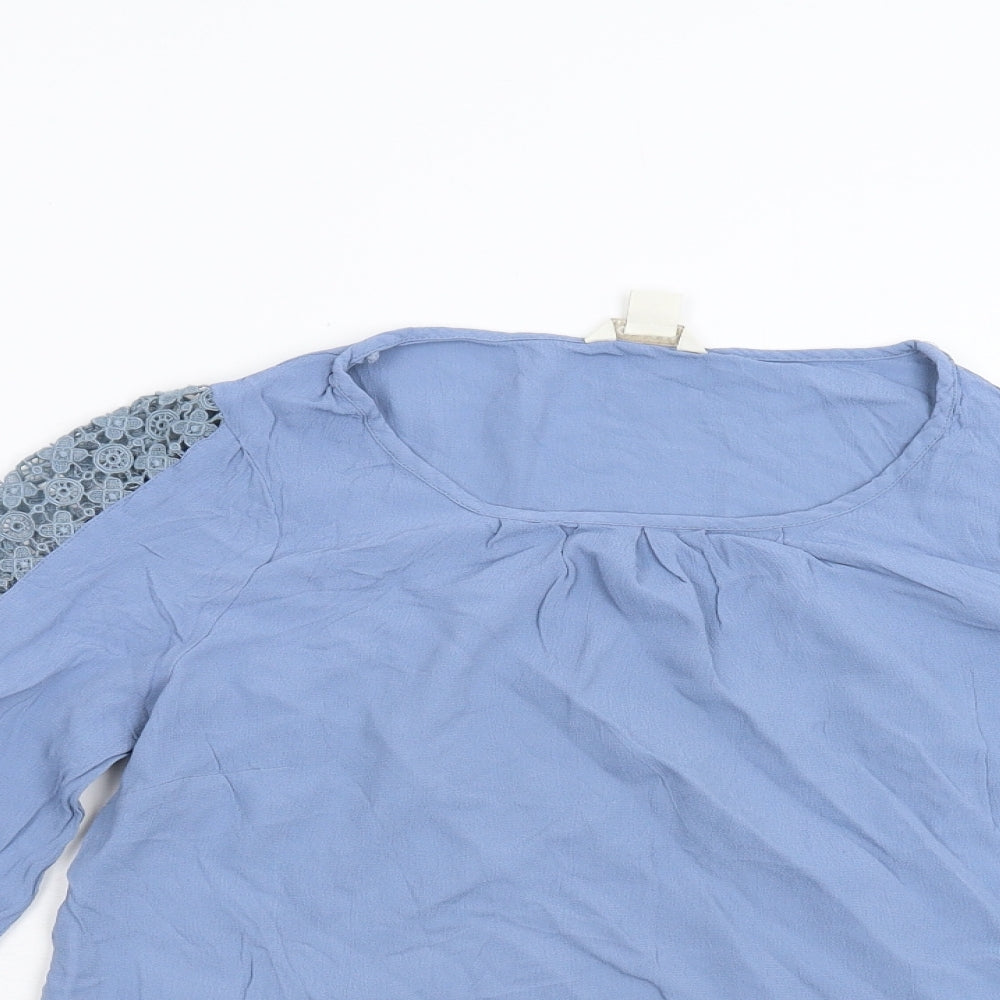 Womens UK Size 8 Monsoon Blue Basic Blouse