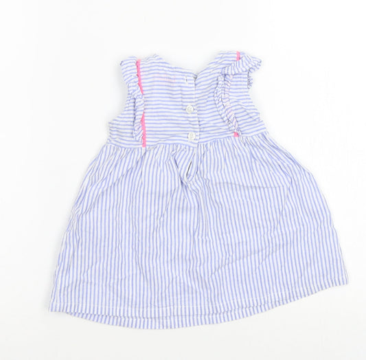 Lullaby Baby Blue Striped  A-Line  Size 0-3 Months