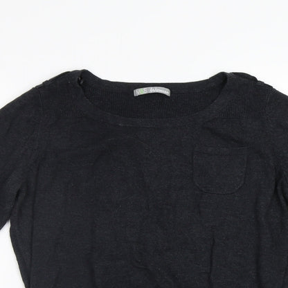 Womens UK Size 12 M&S Grey Pullover Jumper