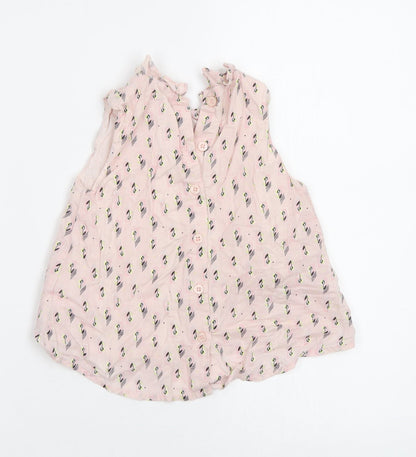 Fearne Girls Pink Geometric  Basic Blouse Size 2-3 Years