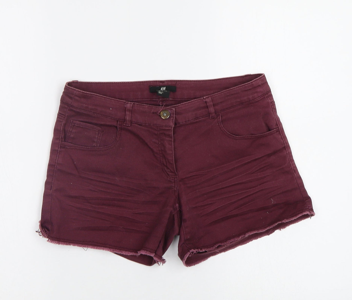 H&M Womens Purple   Cut-Off Shorts Size 6