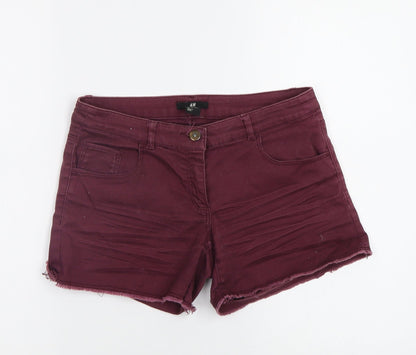 H&M Womens Purple   Cut-Off Shorts Size 6
