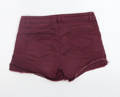 H&M Womens Purple   Cut-Off Shorts Size 6