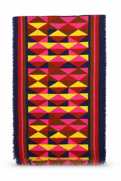 Preworn Womens Multicoloured Geometric   Shawl/Wrap