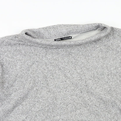 Womens UK Size L Zara Grey Pullover Jumper