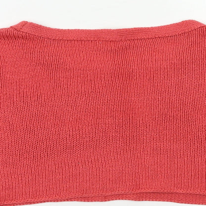 I Love H81 Womens Red   Pullover Jumper Size M  - Cropped